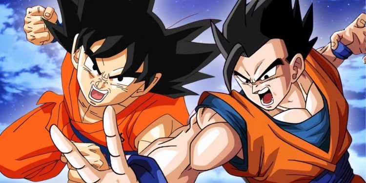 Goku e Gohan em Dragon Ball